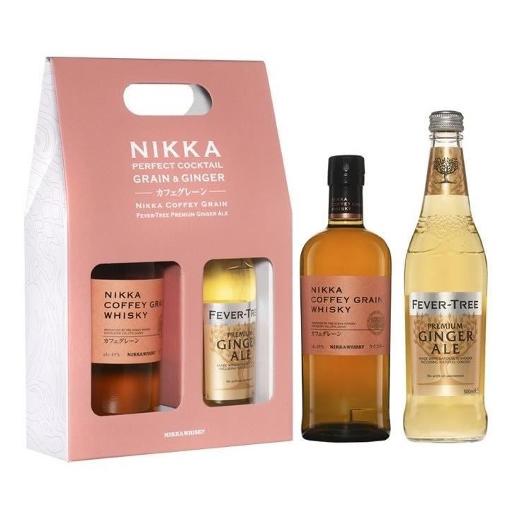 Coffret Whisky Ginger Nikka Coffey Grain 45,0% Vol. 70 cl + Fever Tree
