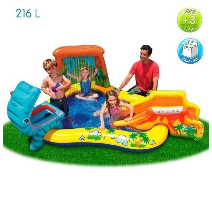INTEX Piscine gonflable Enfant / Aire De Jeux aquatique Dinosaure 249