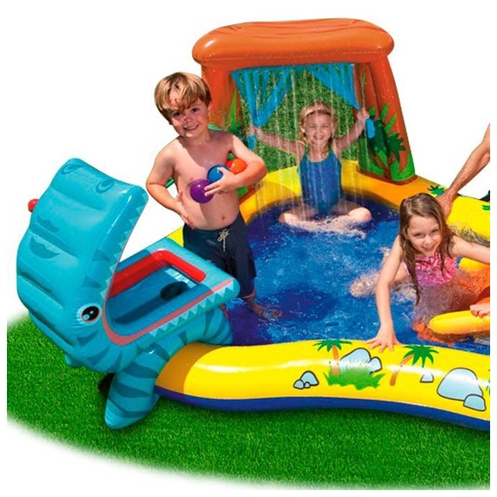 INTEX Piscine gonflable Enfant / Aire De Jeux aquatique Dinosaure 249