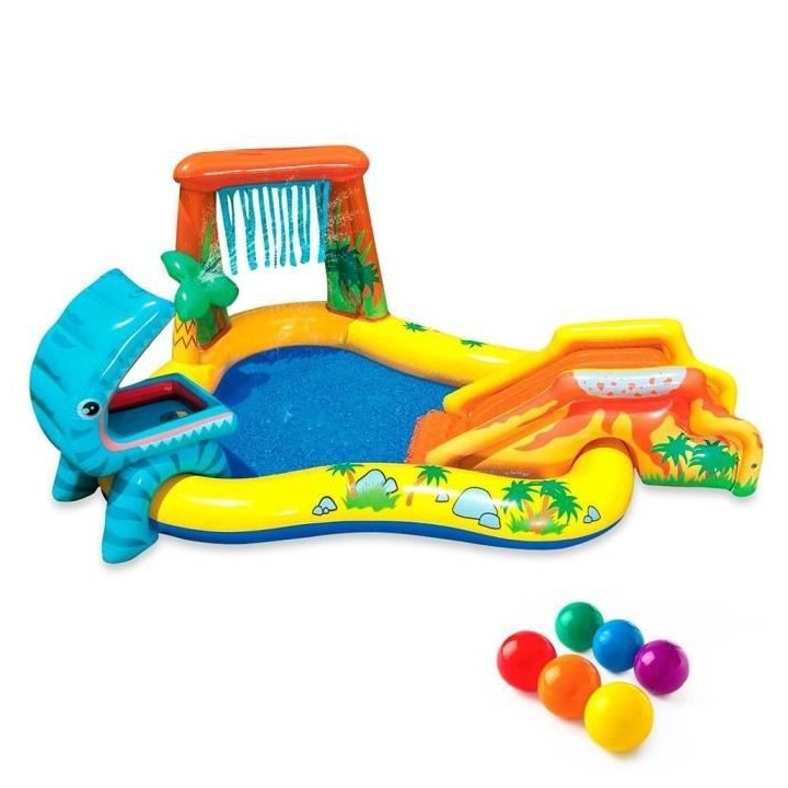 INTEX Piscine gonflable Enfant / Aire De Jeux aquatique Dinosaure 249