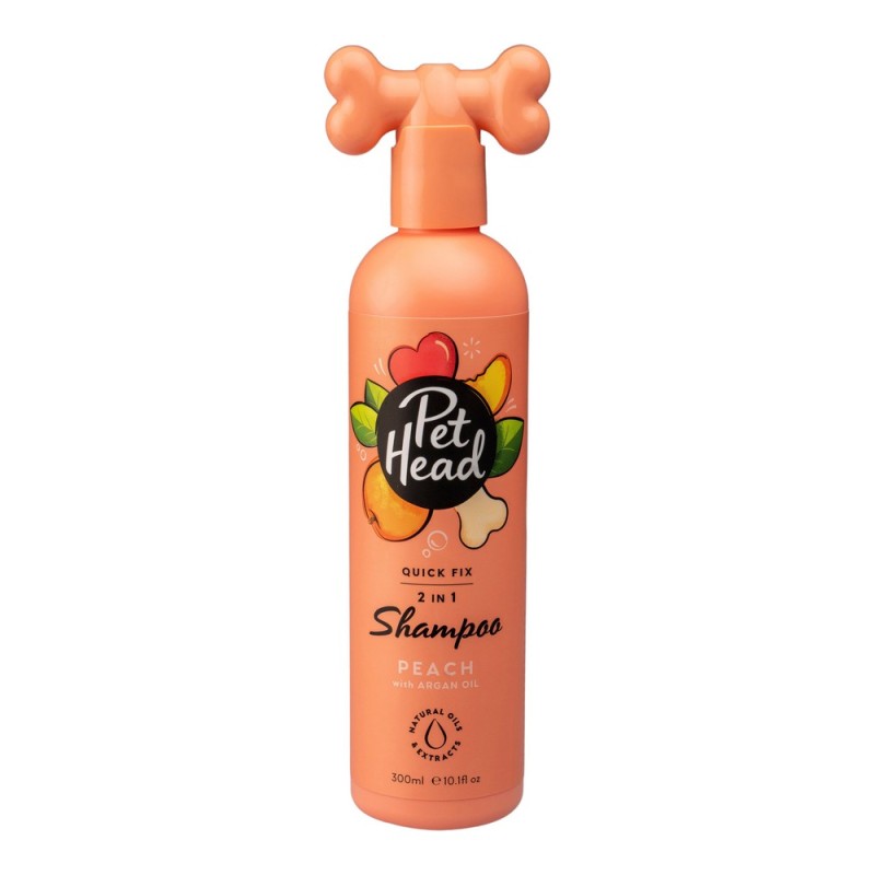 2-in-1 shampooing et après-shampooing Pet Head Quick Fix Pêche (300 ml)