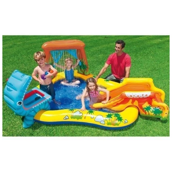 INTEX Piscine gonflable Enfant / Aire De Jeux aquatique Dinosaure 249