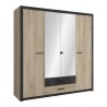 Armoire - Décor Chene Kronberg - 4 portes et 2 tiroirs - Chambre - L 198 x H 203,1 x 56,6 cm - COLORADO