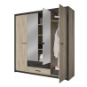 Armoire - Décor Chene Kronberg - 4 portes et 2 tiroirs - Chambre - L 198 x H 203,1 x 56,6 cm - COLORADO