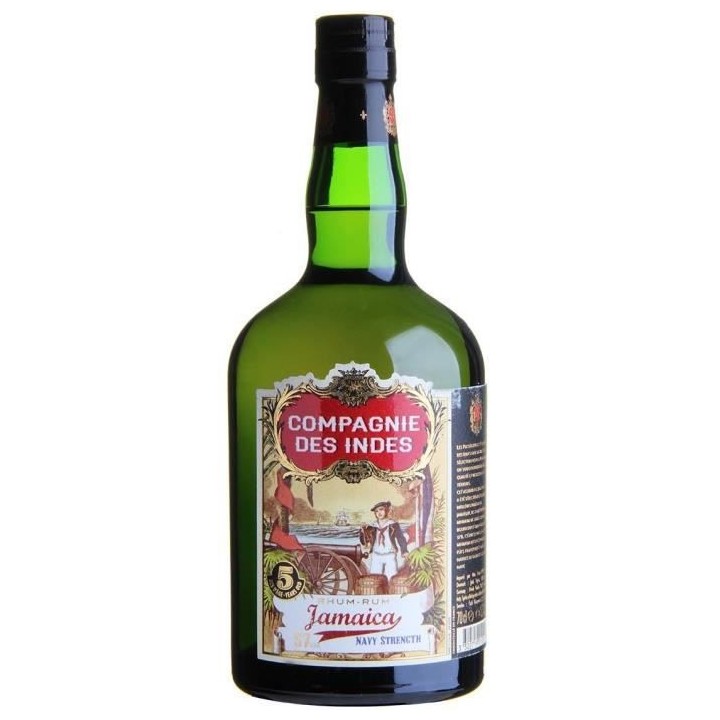 Compagnie des Indes Jamaique navy Strength - 5 ans - Rhum vieux blend