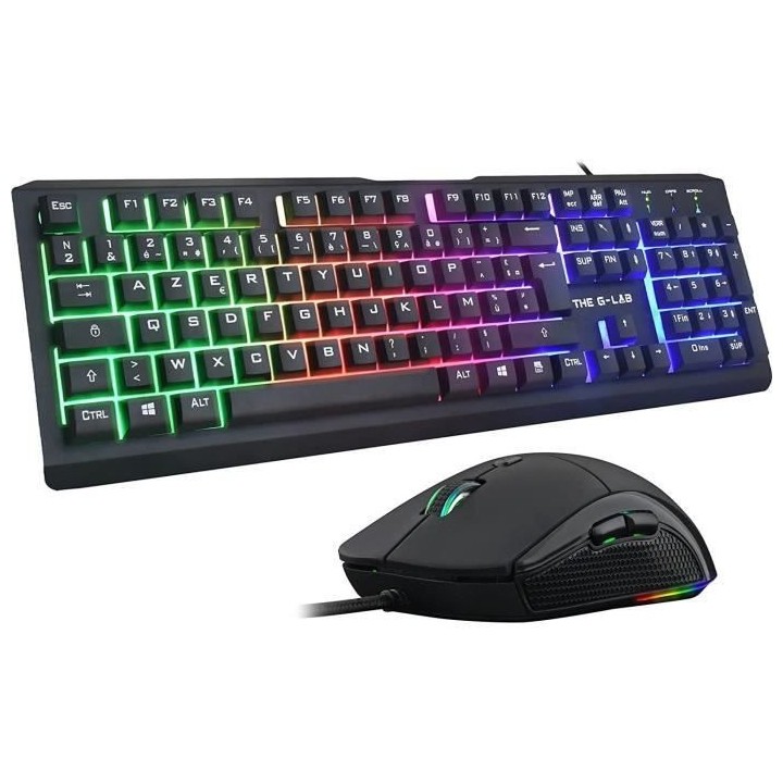 Pack Gaming Iridium - THE G-LAB - Clavier 160 FR + Souris Kult 170