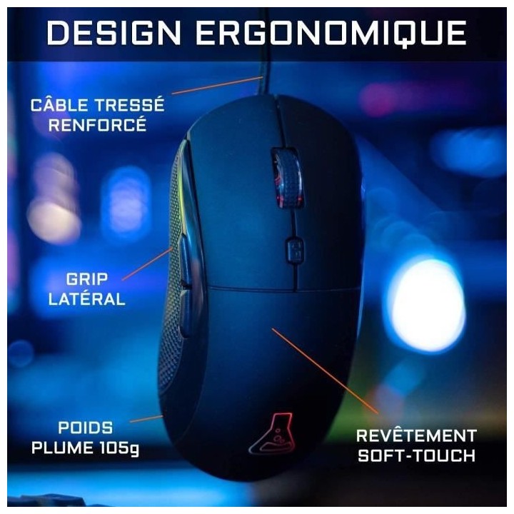 Pack Gaming Iridium - THE G-LAB - Clavier 160 FR + Souris Kult 170