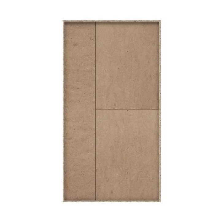 Vitrine 1 porte + LED - Décor chene et gris - L 90,1 x P 41,3 x H 168