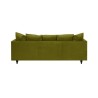 Canapé droit fixe 4 places - Velours vert sapin - Classique - CONSTANCE - L 212 x P 93 cm