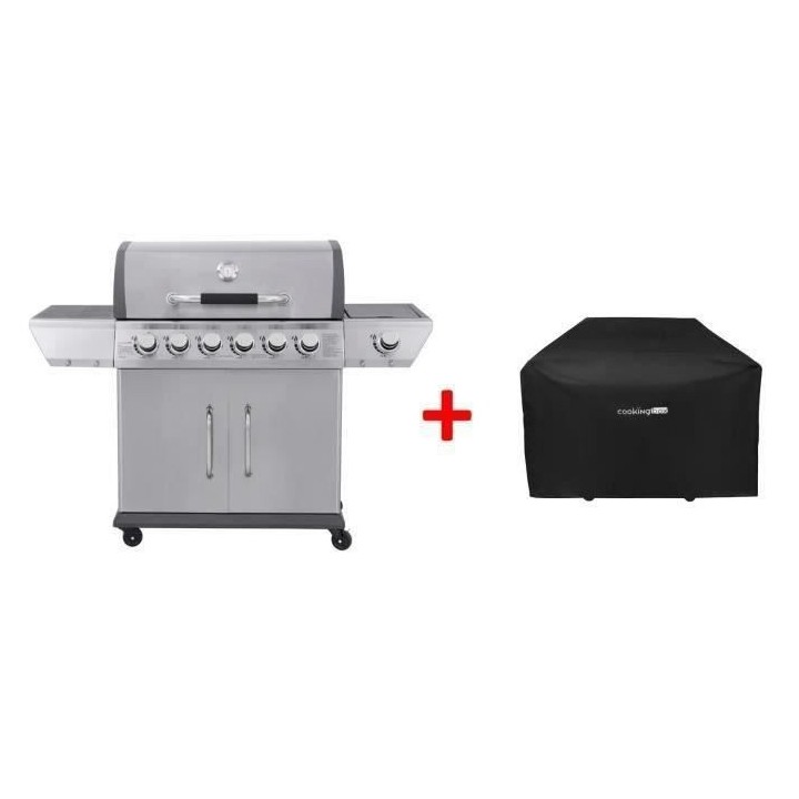Barbecue a gaz DUKE 6 feux et brûleur latéral - Housse de protection