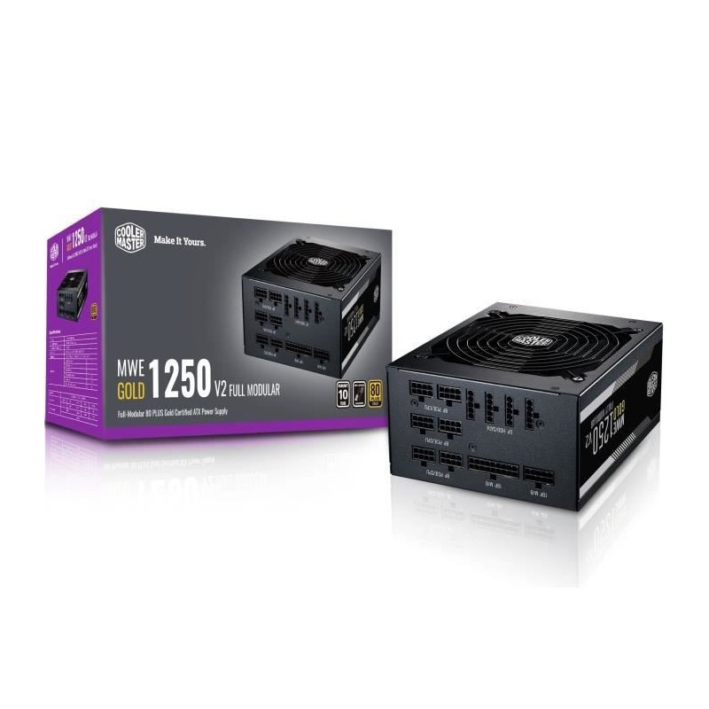 COOLER MASTER MWE Gold 1250W FM V2 - Alimentation Full Modulaire 1250W (MPE-C501-AFCAG-EU)