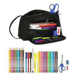 Trousse Scolaire avec Accessoires BlackFit8 Gradient Noir Vert militaire (32 Pièces)