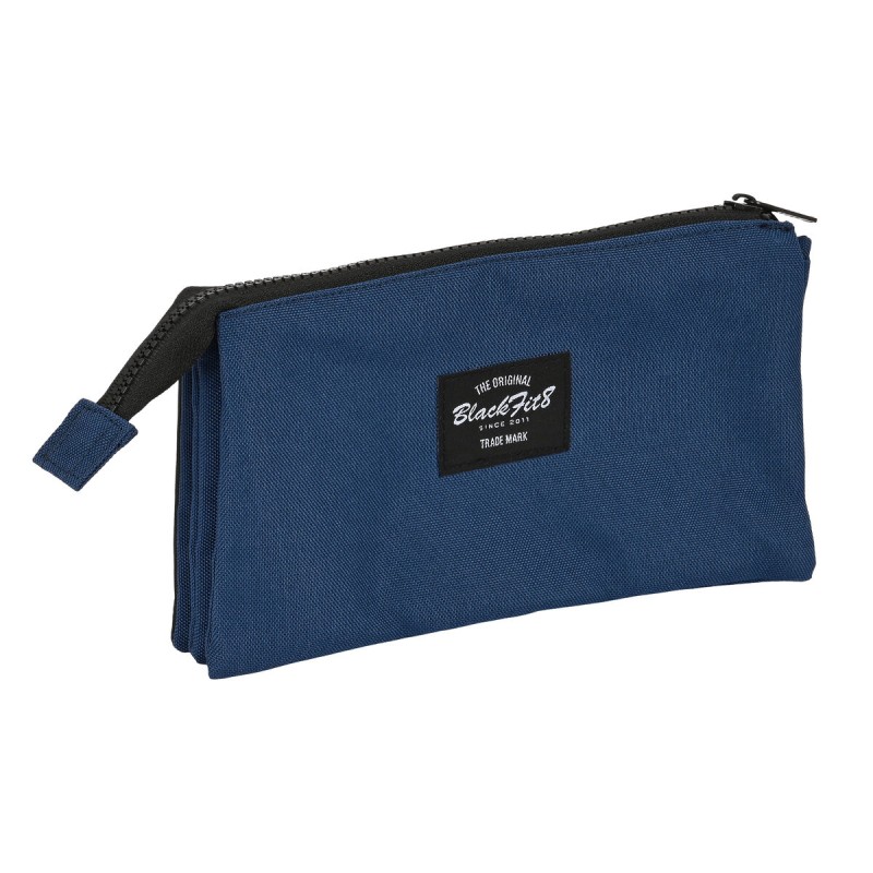 Trousse Fourre-Tout Triple BlackFit8 Urban Noir Blue marine (22 x 12 x 3 cm)