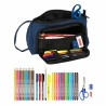 Trousse Scolaire avec Accessoires BlackFit8 Urban Noir Blue marine (32 Pièces)