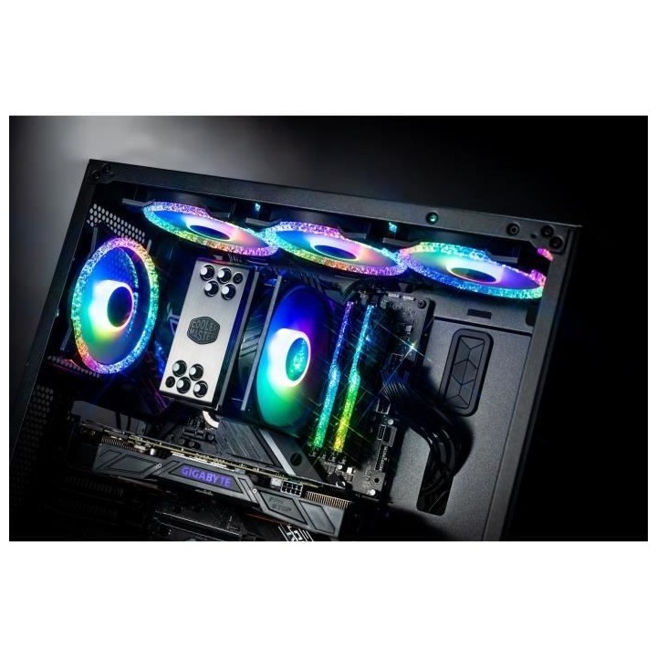 COOLER MASTER MF120 Prismatic - Ventilateur de Boîtier 120 mm - Effet