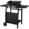 COOKING BOX Plancha gaz Valparaiso - 2 feux sur chariot - 48 x 36 cm