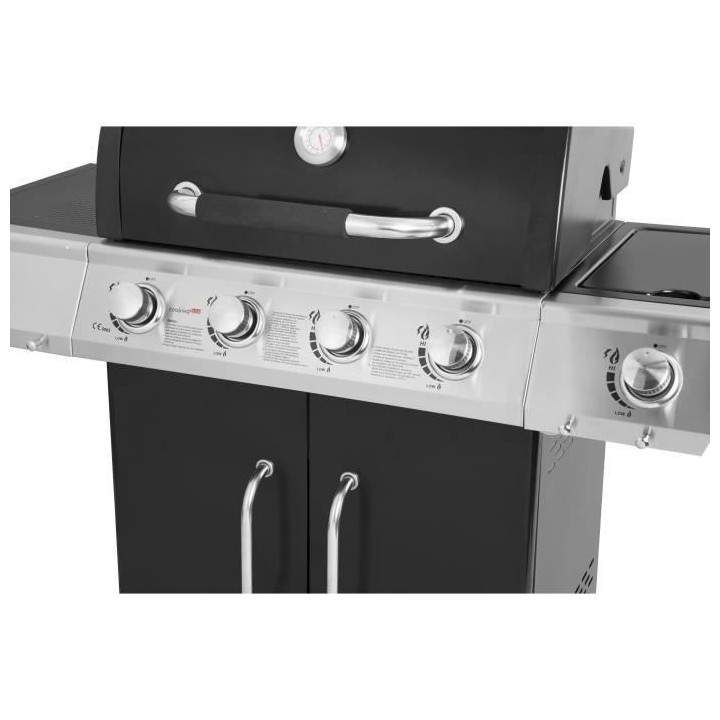 Barbecue Gaz DUKE 4 feux et brûleur latéral - Jusqu'a 14 convives -