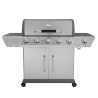 Barbecue Gaz DUKE INOX 5 feux et brûleur latéral - Jusqu'a 14 convives - Housse de protection incluse - COOKINGBOX