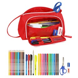 Trousse Scolaire avec Accessoires Sevilla Fútbol Club Rouge (32 Pièces)