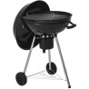 Barbecue a charbon GEORGES - Grille en acier chromé - Surface de cuisson : 58 cm - Noir