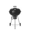 Barbecue a charbon GEORGES - Grille en acier chromé - Surface de cuisson : 58 cm - Noir