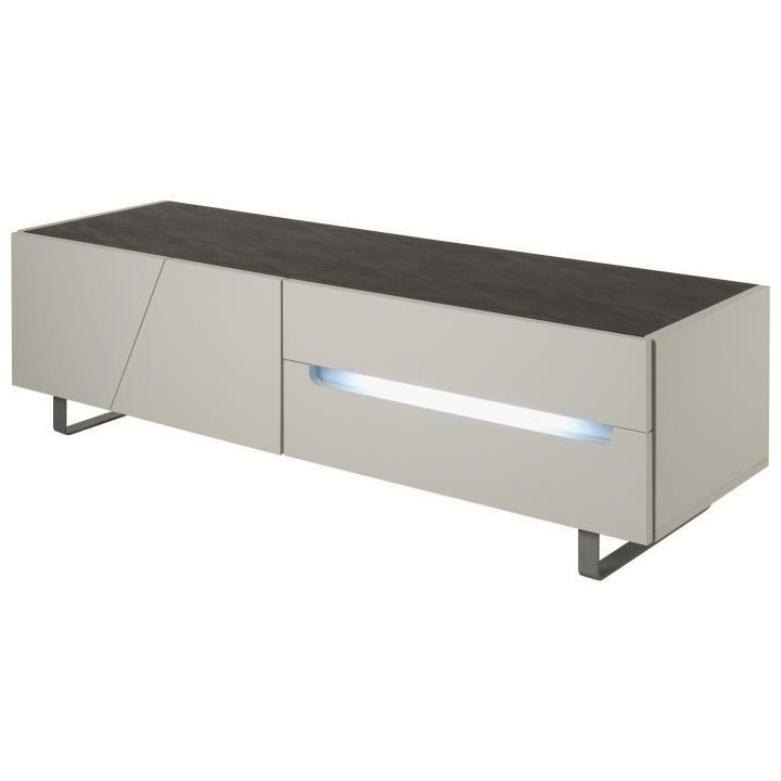 Banc TV - Structure en panneau de particule épaisseur de 18mm - Blanc