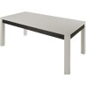 Table rectangle L 190 cm - Structure en panneau de particule épaisseur de 18mm - Blanc et gris - Cooper
