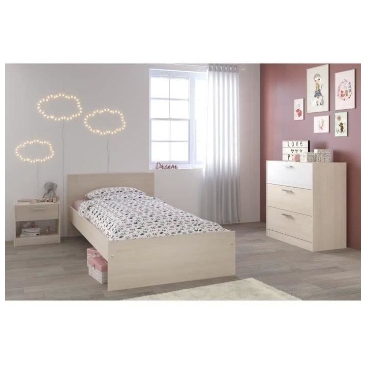 PARISOT Chambre enfant complete style contemporain décor acacia clair