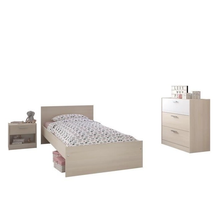 PARISOT Chambre enfant complete style contemporain décor acacia clair
