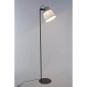 COREP Lampadaire abat-jour articulé - Métal - H145cm - Blanc et gris anthracite