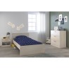 PARISOT Chambre enfant complete style contemporain décor acacia clair et blanc mat - l 90 x L 190 cm - CHARLEMAGNE