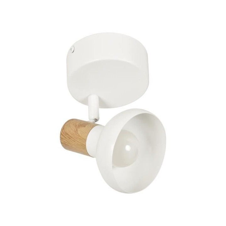 COREP Spot 1L Alvar bicolore en métal avec sticker effet bois - E14 4