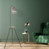 COREP Lampadaire avec chargeur USB et tablette - Métal et verre - Ø 66 x H160 cm