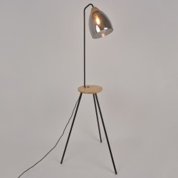 COREP Lampadaire avec chargeur USB et tablette - Métal et verre - Ø 66 x H160 cm