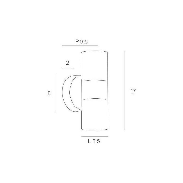 COREP - Applique extérieur - Acier inoxydable - GU10-35W - Nickle