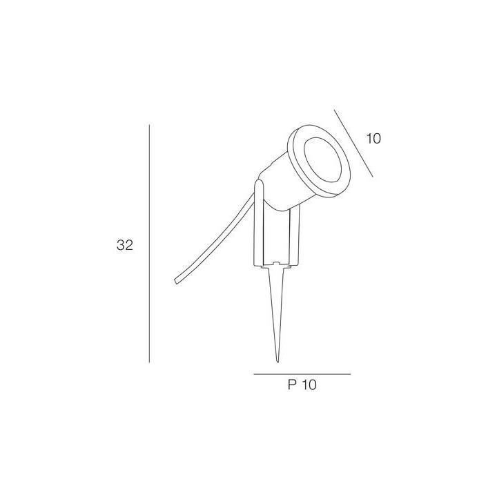 COREP - Spot extérieur - Aluminium - GU10-35W - Noir