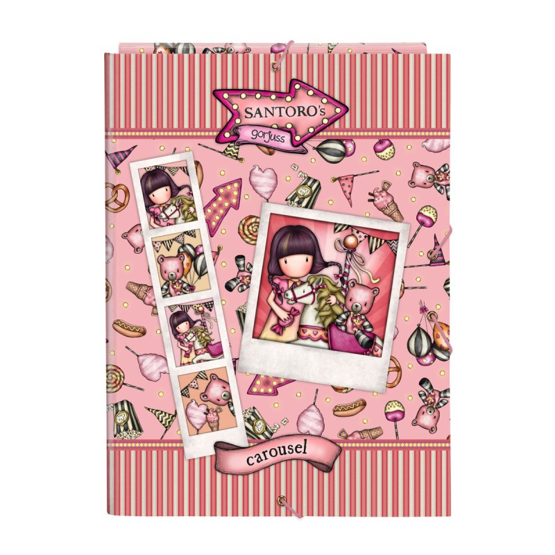 Dossier Gorjuss Carousel Saumon A4 (26 x 33.5 x 2.5 cm)