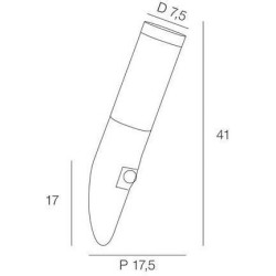 COREP - Applique extérieur - Acier inoxydable - E27-20W - Nickel