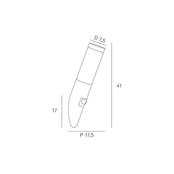 COREP - Applique extérieur - Acier inoxydable - E27-20W - Anthracite