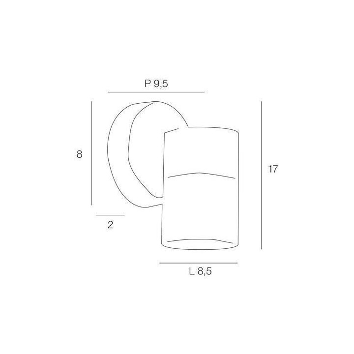 COREP - Applique extérieur - Acier inoxydable - GU10-35W - Nickel