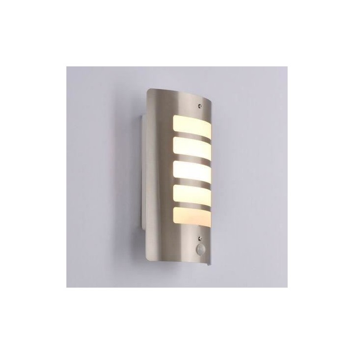 COREP - Applique extérieur - Demi-lune en métal - E27-20W - Nickel