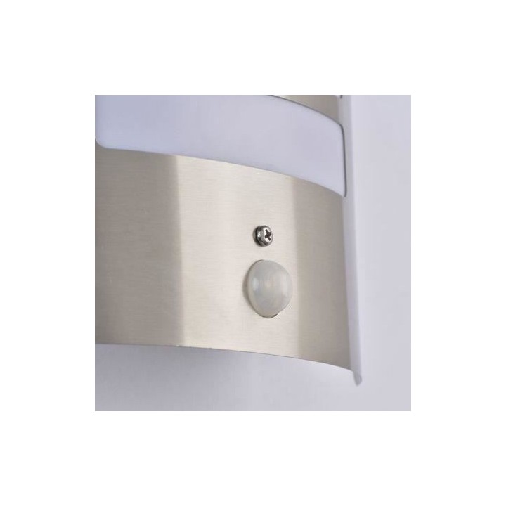 COREP - Applique extérieur - Demi-lune en métal - E27-20W - Nickel