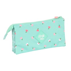 Trousse Fourre-Tout Triple Glow Lab Pepa Vert (22 x 12 x 3 cm)