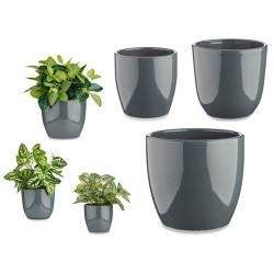 Set de pots Anthracite Argile (3 Pièces)