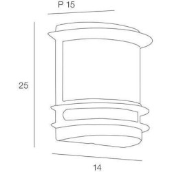 COREP - Applique extérieur - Aluminium - E27-20W - Noir