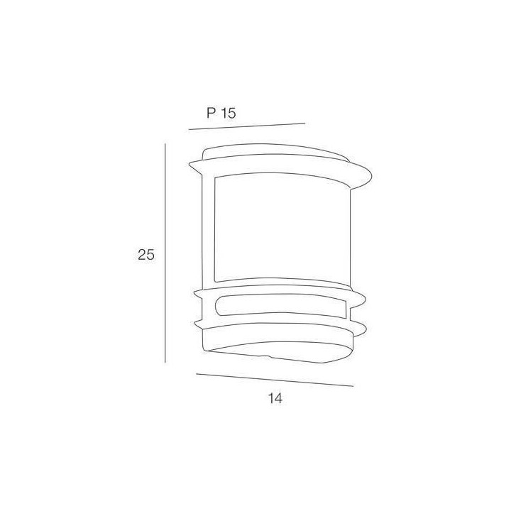 COREP - Applique extérieur - Aluminium - E27-20W - Noir
