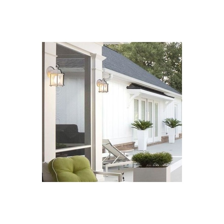 COREP - Applique extérieur - Métal et verre transparent - E27-60W -