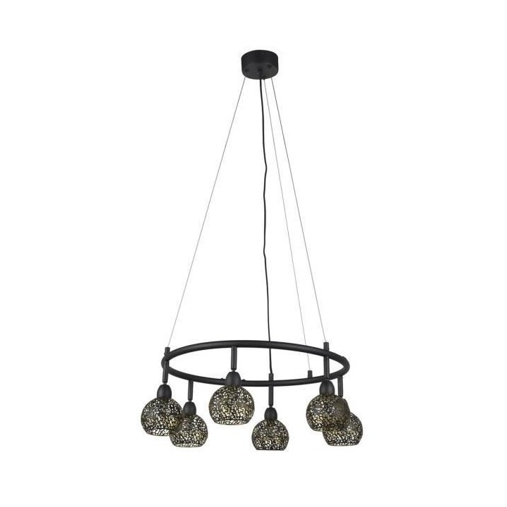 COREP Suspension en métal Dalila - H 30 cm - 33 W - Noir sablé et la
