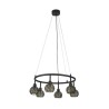 COREP Suspension en métal Dalila - H 30 cm - 33 W - Noir sablé et laiton