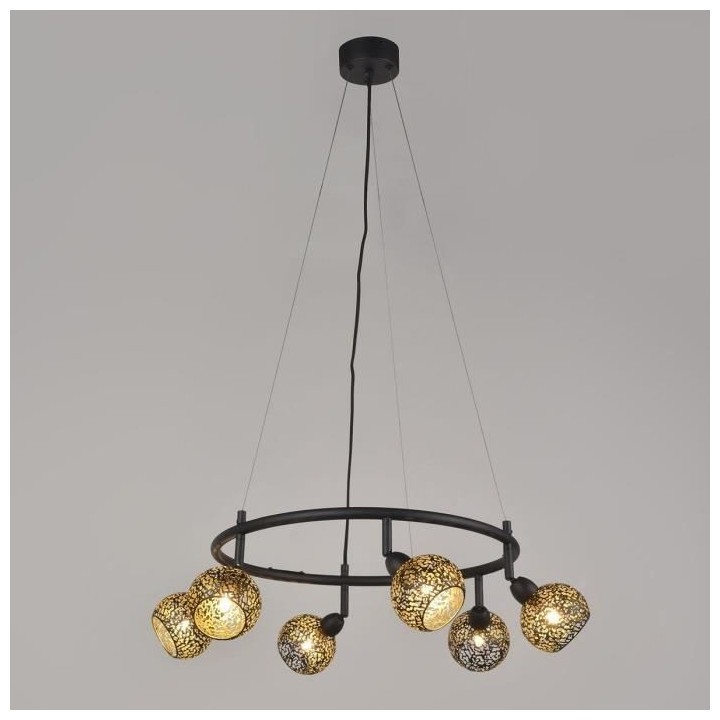 COREP Suspension en métal Dalila - H 30 cm - 33 W - Noir sablé et la